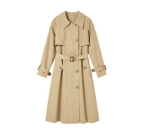 CARMEN | Gabardina midi impermeable en color caqui