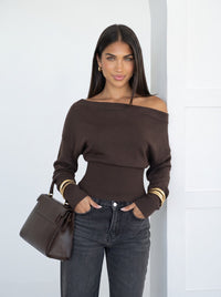 MARTA | Jersey oversize de hombros descubiertos