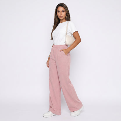LETICIA | Pantalón de rayas de pierna ancha