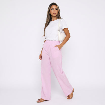 LETICIA | Pantalón de rayas de pierna ancha