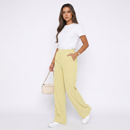 LETICIA | Pantalón de rayas de pierna ancha