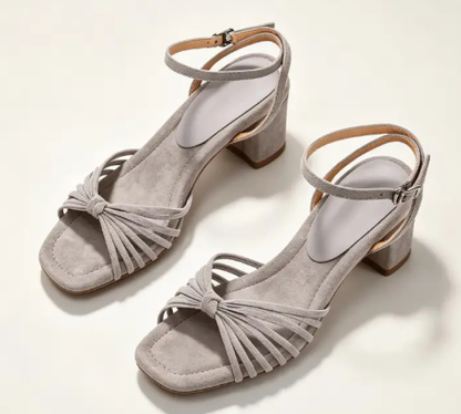 TATIANA | Sandalias romanas de tiras con tacón ancho