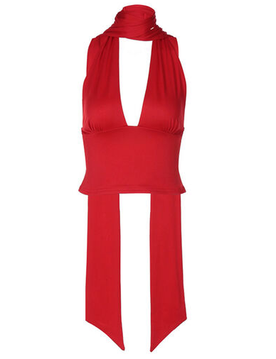 AZUCENA | Top halter con lazo elegante