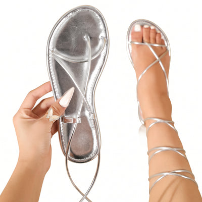 JANA | Sandalias de cordones con punta abierta