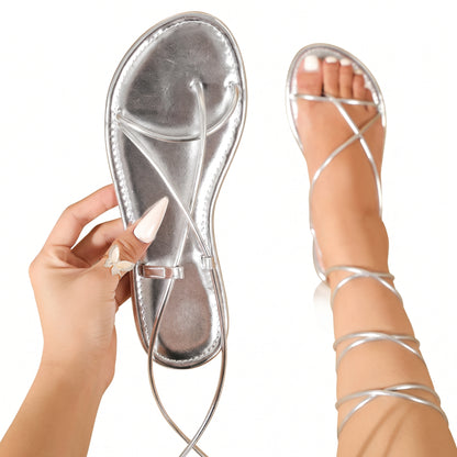 JANA | Sandalias de cordones con punta abierta
