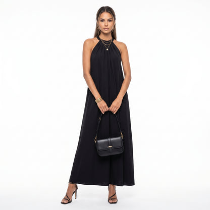 VALENTINA | Vestido largo de cuello halter elegante