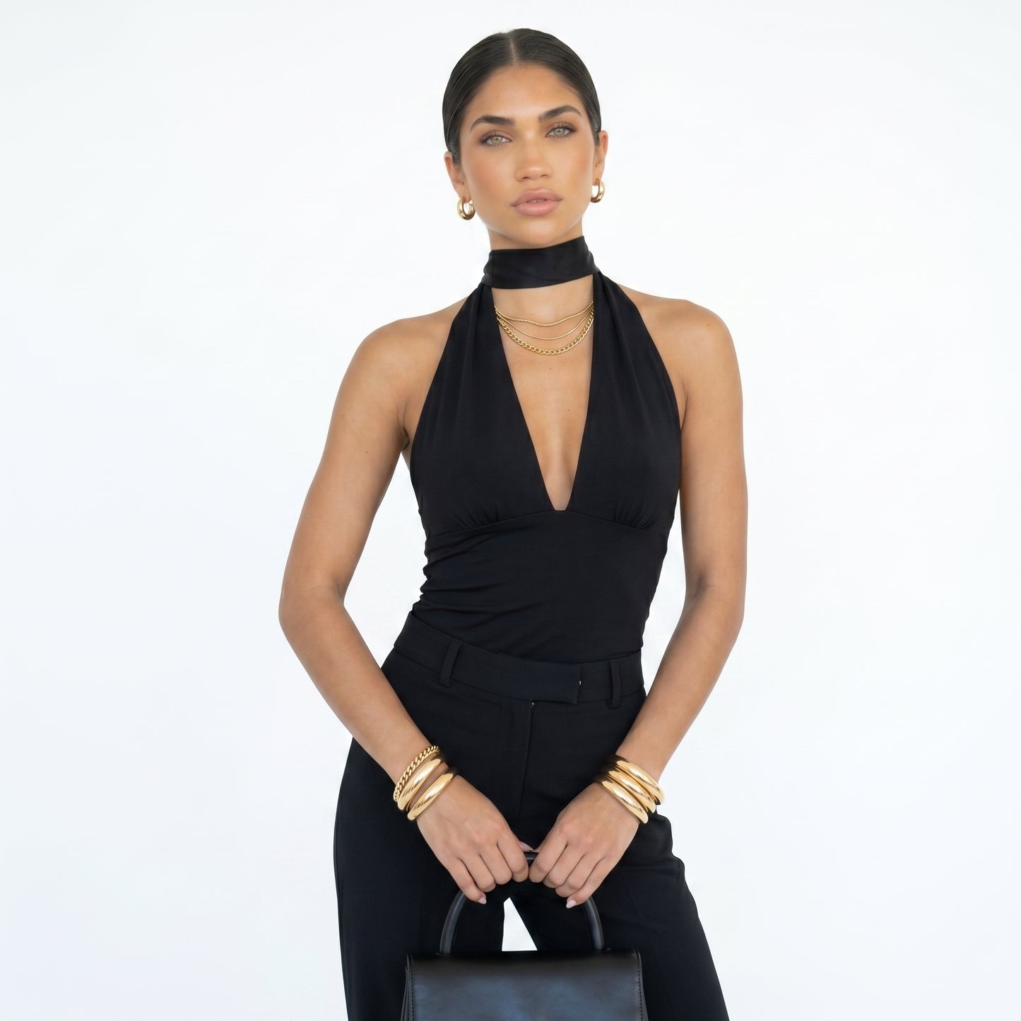 AZUCENA | Top halter con lazo elegante