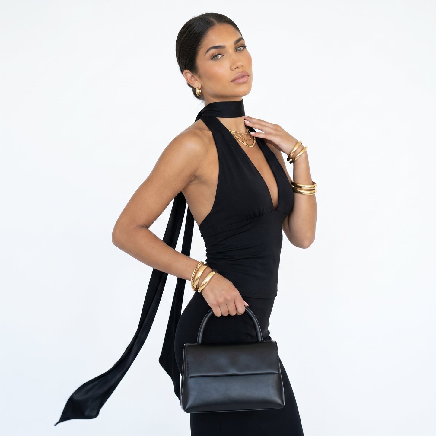 AZUCENA | Top halter con lazo elegante
